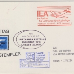 BRD - Lufthansa Erstflug Düsseldorf Turin ILA-Zuleitung Lupo-Karte Kempen 1987