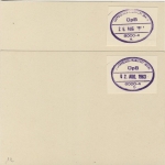 BRD - Saarbrücken - Frankfurt (Main) ÜpB 8000-a + b Blankoabschläge Briefstcke.