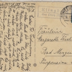 DR - Landpost-Ra2 Klingberg über Pönitz, Karte n. Bad Mergentheim 1936