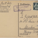 DR - Landpost-Ra2 Gremersdorf über Grimma, Karte n. München 1935