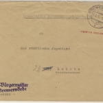 All.Bes. - Bremervörde 17.8.45, Gebühr bezahlt - Brief n. Lehrte - ohne Inhalt