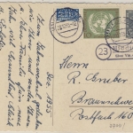 BRD - (23) Hiddingen über Visselhövede, Landpoststpl. a. Karte n. Braunschweig