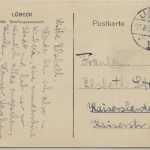 Lübeck - Schiffergesellschaft, sw-Ansicht (Innenansicht). gelaufen 1930