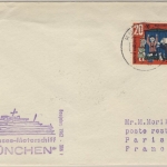 BRD - Bodensee Schiffspost MS München Frucksache n. FRANKREICH Konstanz 1963