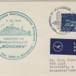 BRD - Bodensee Schiffspost MS München Luftpostbrief n. RUMÄNIEN 1970 Sonderfahrt