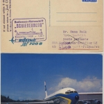 Schweiz - Bodensee Schiffspost MS Schienerberg Luftpostkarte n. USA 1964