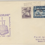 Österreich - Bodensee Schiffspost MS Karlsruhe Drucksache Bregenz 1963 n.