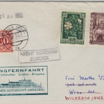 Österreich - Bodensee Schiffspost MS München Jungfernfahrt Brief Bregenz 1962