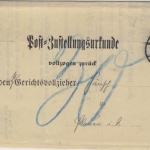 DR - Treuen 1893, Post-Zustellurkunde n. Plauen