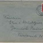 DR - Doissig über Zeitz 2, Postelle I a. Brief n. Garmisch 1944 - ohne Inhalt