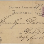 DR - Lübbecke 1879 K1 5 Pfg. Ganzsache n. Dresden