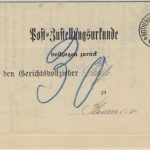 DR - Rothenkirchen 1893, K1 a. Post-Zustellurkunde n. Plauen