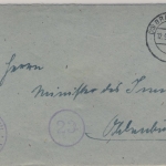 DR - 12 Hkr.-Dienst, Brief (23) Brake 12.9.44 n. Oldenburg - ohne Inhalt