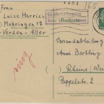 BRD - (23) Mehringen über Verden (Aller), Landpost-Ra2 a. 10 Pfg. GA-Karte n.