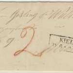 Schleswig-Holstein - Kiel (1853), Ra2 a. Portobrief n. Altona - ohne Inhalt