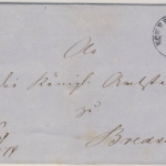 Schleswig-Holstein - Eckernförde 1853, Dienstbrief n. Bredstedt, ohne Inhalt
