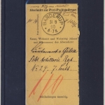 DR - Barderup 1890, K1 a. Einl.abschnitt f. Paket/militär. Absender