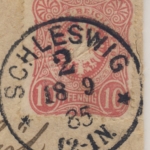 DR - 10 Pfg. Druckzufall/Plattenfehler, Brief K1 Schleswig 2 - Heide 1885