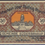 Süderbrarup - 50 Pfg. Notgeldschein "Wir wollen keine Dänen sein..." ca. 1920