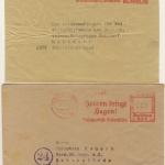 DR - Eckernförde 1936/45, 8+12 Pfg. AFS "Kreissparkasse", 1x Ortsbrief, 1x Fern-