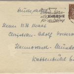 DR - Kiel 1943, "Spart Strom und Gas...", Serienstpl. a. Drucksachenbrief n.