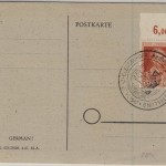 All.Bes. - Flensburger Briefmarken-Ausstellung 1947, dekorative Sonderkarte/SST