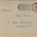 Kontrollrat - Flensburg 3 Reichspost, "Export-Musterschau ...April 48", Brief n.