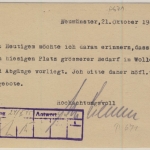 All.Bes. - 6 Pfg. Aushilfs-GA-Karte, Ausgabe Neumünster 6.10.45, verw. 21.10.45