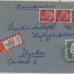 BRD - Mohrkirchosterholz über Süderbrarup, Einschreibebrief n. Itzehoe 1958
