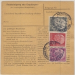 BRD - 3x50+20+5 Pfg. Heuss, Paketkarte Henstedt über Ulzburg - Brake 1957