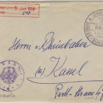 BRD - (24b) Kiel * Marine-Bundes-Treffen 1956, SST a. Postache/Brief n. Kassel