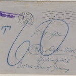 England/BRD - Unfrankierter Brief/Nachporto Cambridge - Kiel-Friedrichsort 1949