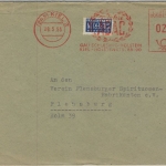 BRD - 20 Pfg. AFS "ADAC Gau Schleswig-Holstein", Brief Kiel 2 - Flensburg 1953"