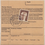 BRD - 2351 Padenstedt, Aushilfs-Paketzettel, Paketkarte n. Dortmund 1974