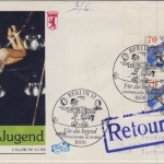 Berlin - 2x70 Pfg. Jugend (Zirkus) Bogenecke, Schmuck-FDC i.d. CSSR 1989