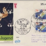 Berlin - 2x70 Pfg. Jugend (Zirkus) Bogenecke, Schmuck-FDC i.d. UdSSR 1989