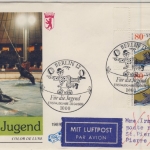 Berlin - 2x80 Pfg. Jugend (Zirkus), Bogenecke, Lupo-Schmuck-FDC n. REUNION (!)