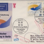 Berlin - 3x60 Pfg. Katholikentag, Schmuck-FDC n. FRANZ. ANTILLEN (!!) 1990