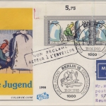 Berlin - 2x80 Pfg. Jugend/Max&Moritz, Lupo-Schmuck-FDC n. REUNION 1990