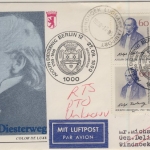 Berlin - 4x60 Pfg. 200. Geb. Diesterweg, Lupo-Schmuck-FDC n. NAMIBIA (!!) 1990