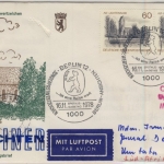 Berlin - 2x60 Pfg. Ansichten, Lupo-Schmuck-FDC n. SÜDAFRIKA 1978 - Retourvermerk
