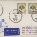 Berlin - 3x60 Pfg. Botanischer Kongress, Lupo-FDC/Zuleitung TWA-Erstflug n. NY
