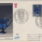 Berlin - 2x60 Pfg. Wohlfahrt/Gläser, Schmuck-FDC n. GRIECHENLAND 1986