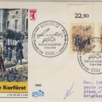 Berlin - 2x50 Pfg. 300. Todestag Gr. Kurfürst, Schmuck-FDC n. GRIECHENLAND 1988