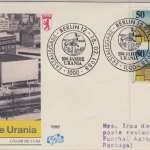 Berlin - 2x50 Pfg. 100 J. Urania, Schmuck-FDC n. PORTUGAL 1988