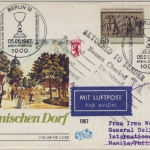Berlin - 3x50 Pfg. 250 J. Böhmisches Dorf Rixdorf, Schmuck-FDC n. PHILIPPINEN