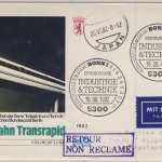 Berlin - 300 Pfg. I&T (Magnetbahn), Lupo-Schmuck-FDC + ESST n. JAPAN, Bonn 1982
