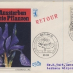 Berlin - 90 Pfg. Wofa (Schwertlilie), Schmuck-FDC n. ZYPERN, ESST Berlin 1981