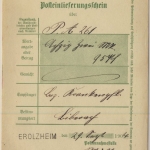 Württemberg - Erolzheim, L1 a. Posteinlieferungsschein f. Postanw. n. Biberach