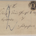 Thurn & Taxis - Allendorf 21/10. 1858 Empfangsbestätigung n. Heiligenstadt